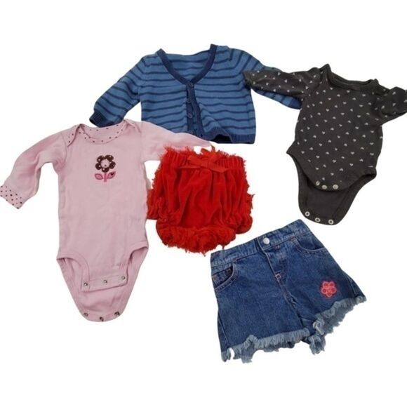 Old Navy Other - Girls Lot of 5 Size 3 6 Month One‎ Piece Shorts Swe